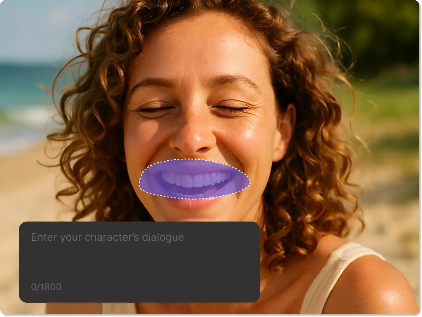 select the teeth area