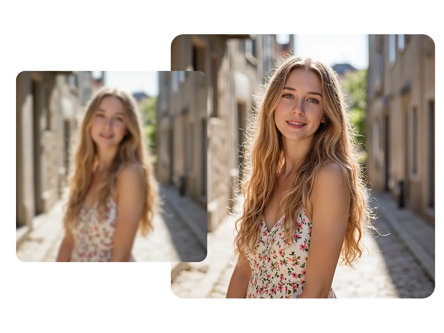 Fix blurry portraits of a woman