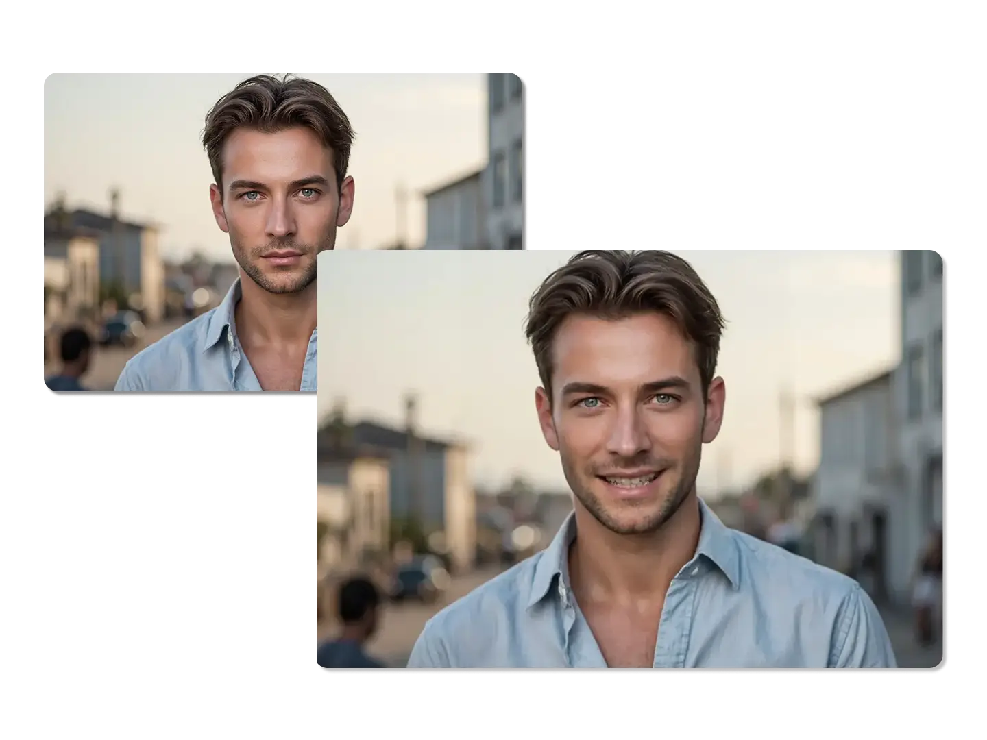 Example of generating new backgrounds using AI