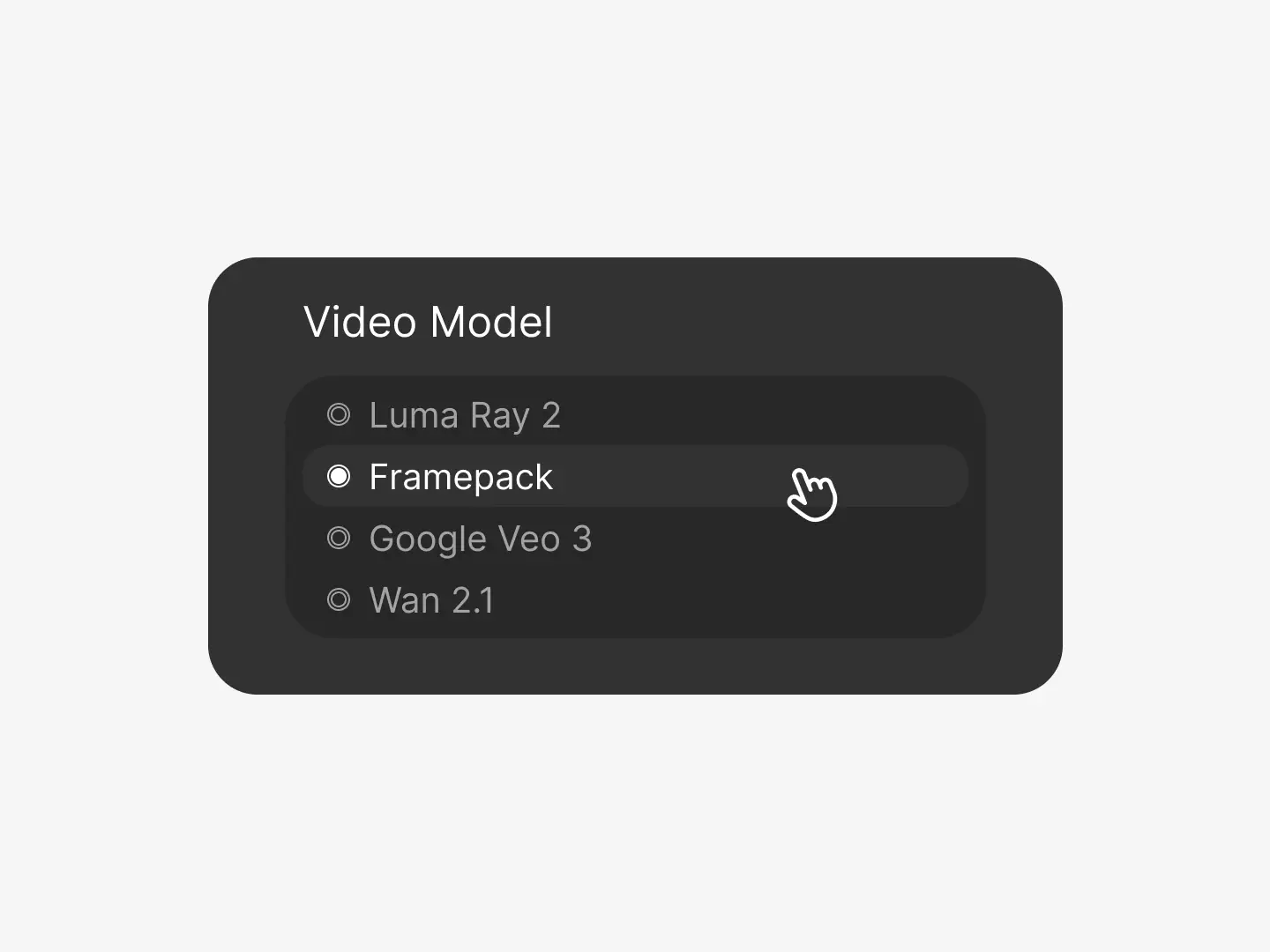 Choose Framepack Model