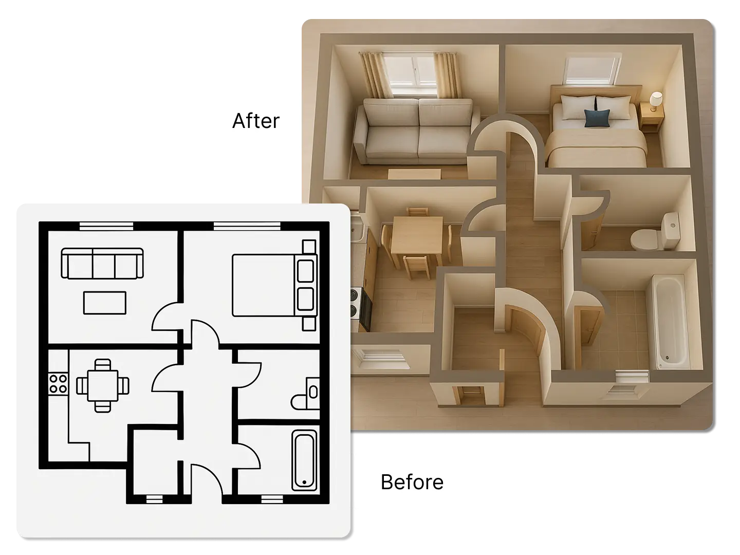 2D Floor Plans to 3D Buildings