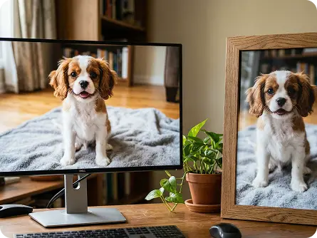 Stretch Photo of Pets for Print & Sharing