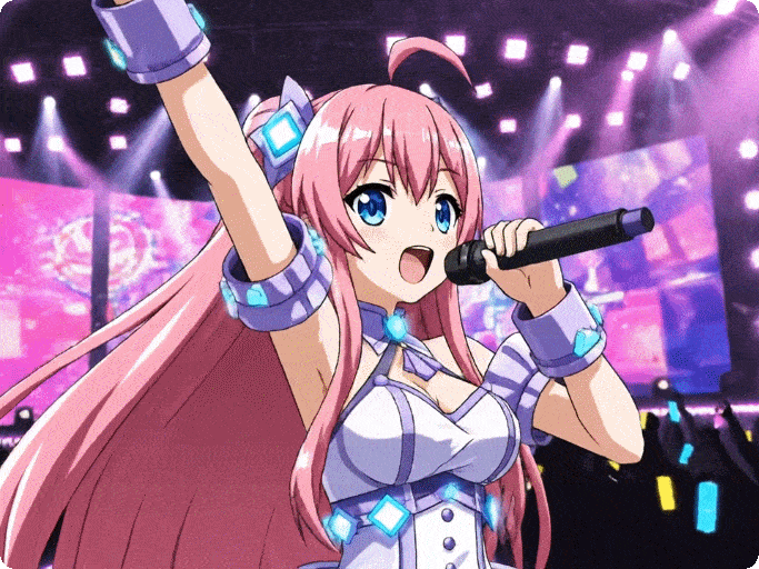 Anime character AI music videos lip sync