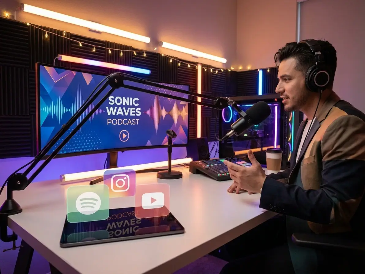 AI Music Videos for Podcast Branding