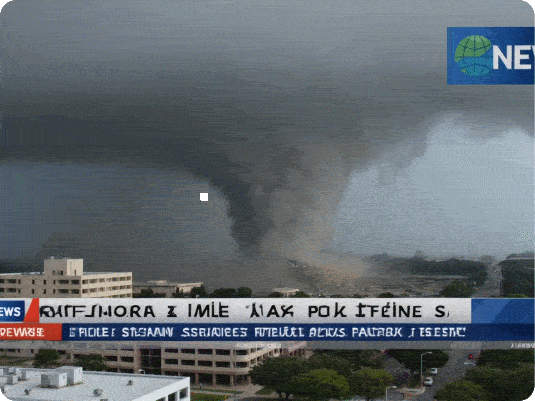 Breaking news video with dynamic visuals