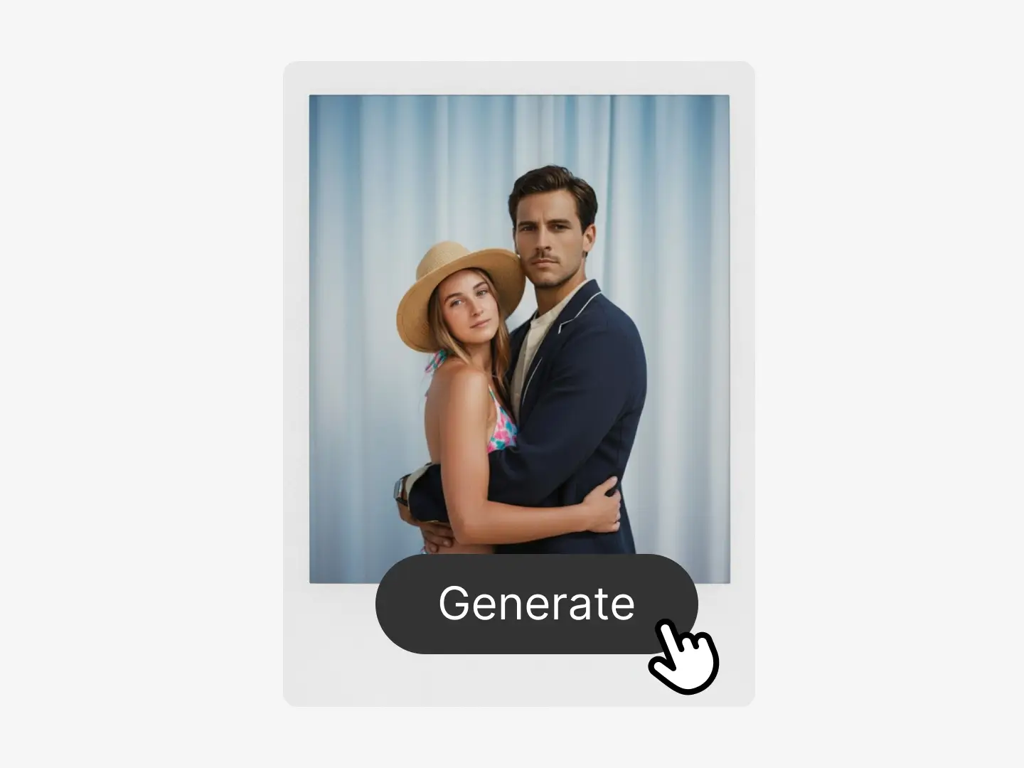 step 3 of using Dzine's AI Polaroid photo generator is exporting and sharing
