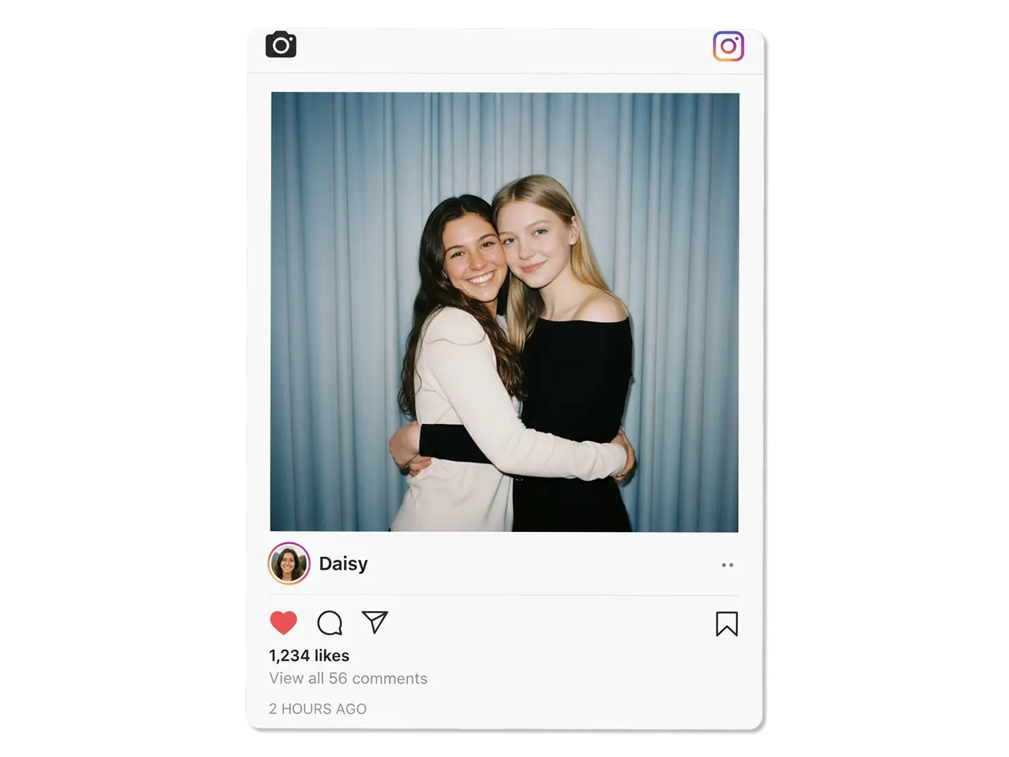 Polaroid-style photos can increase socail media engagement