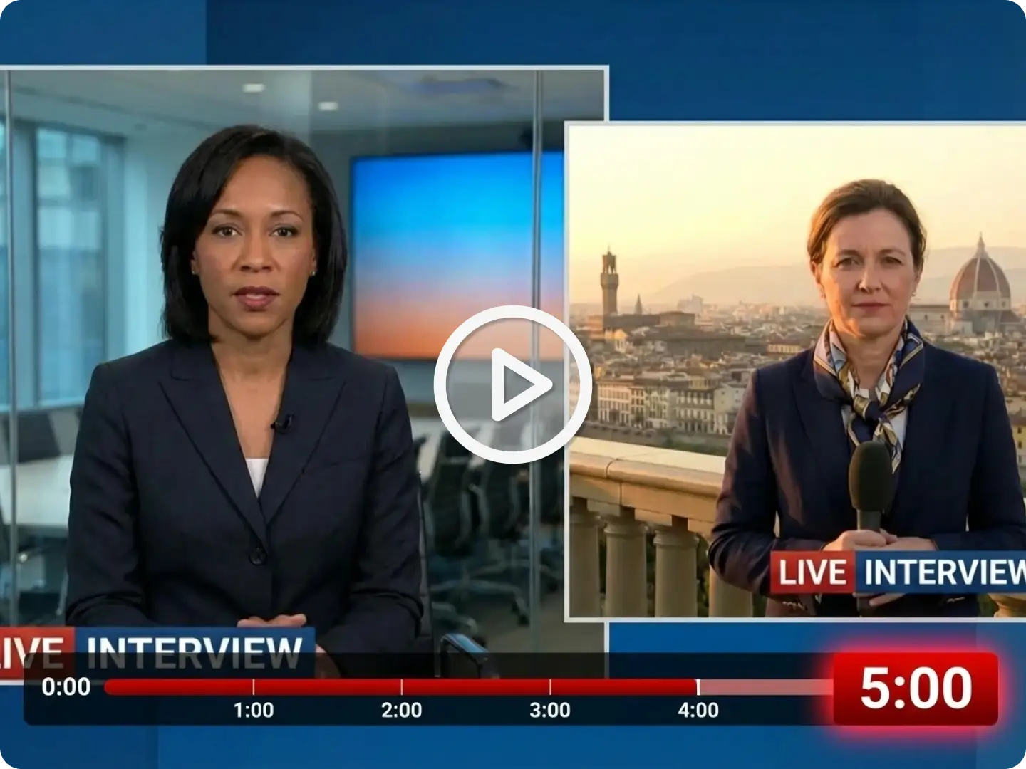 5-minute AI spokesperson video