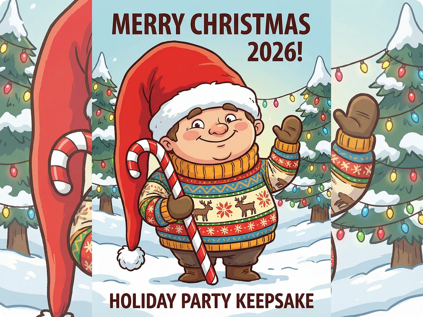 Festive Holiday Caricature