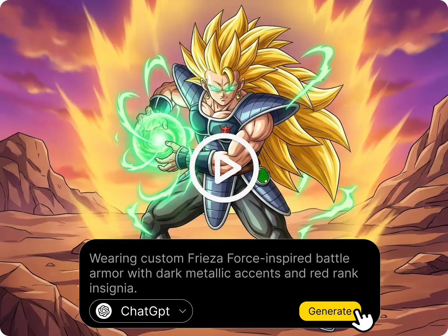 Text to Custom DBZ OC Creation