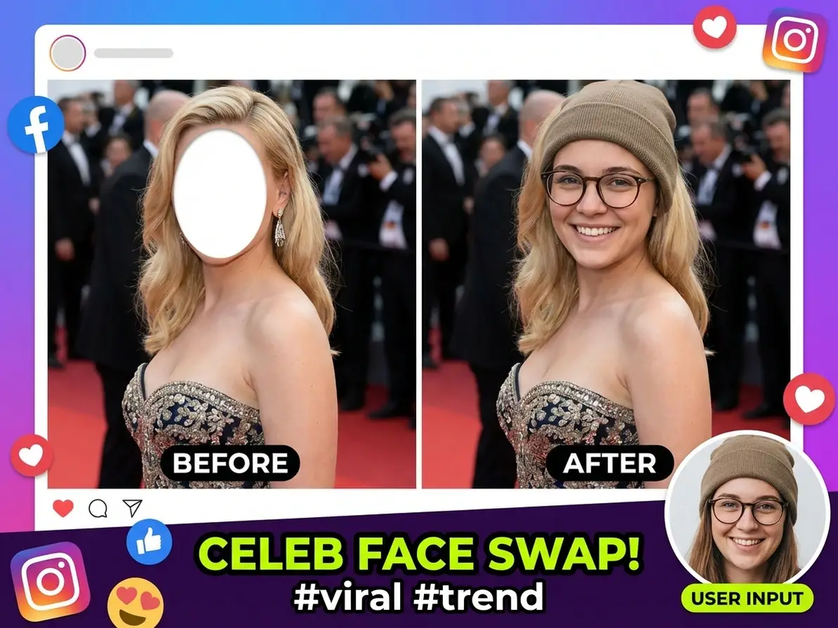 Swap Your Face with A-List Celebrities