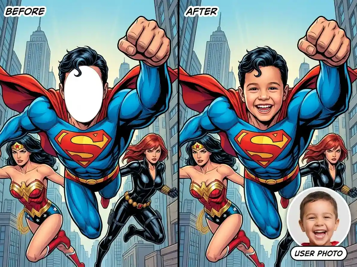 Become a Superhero with Face-in-Hole Effects