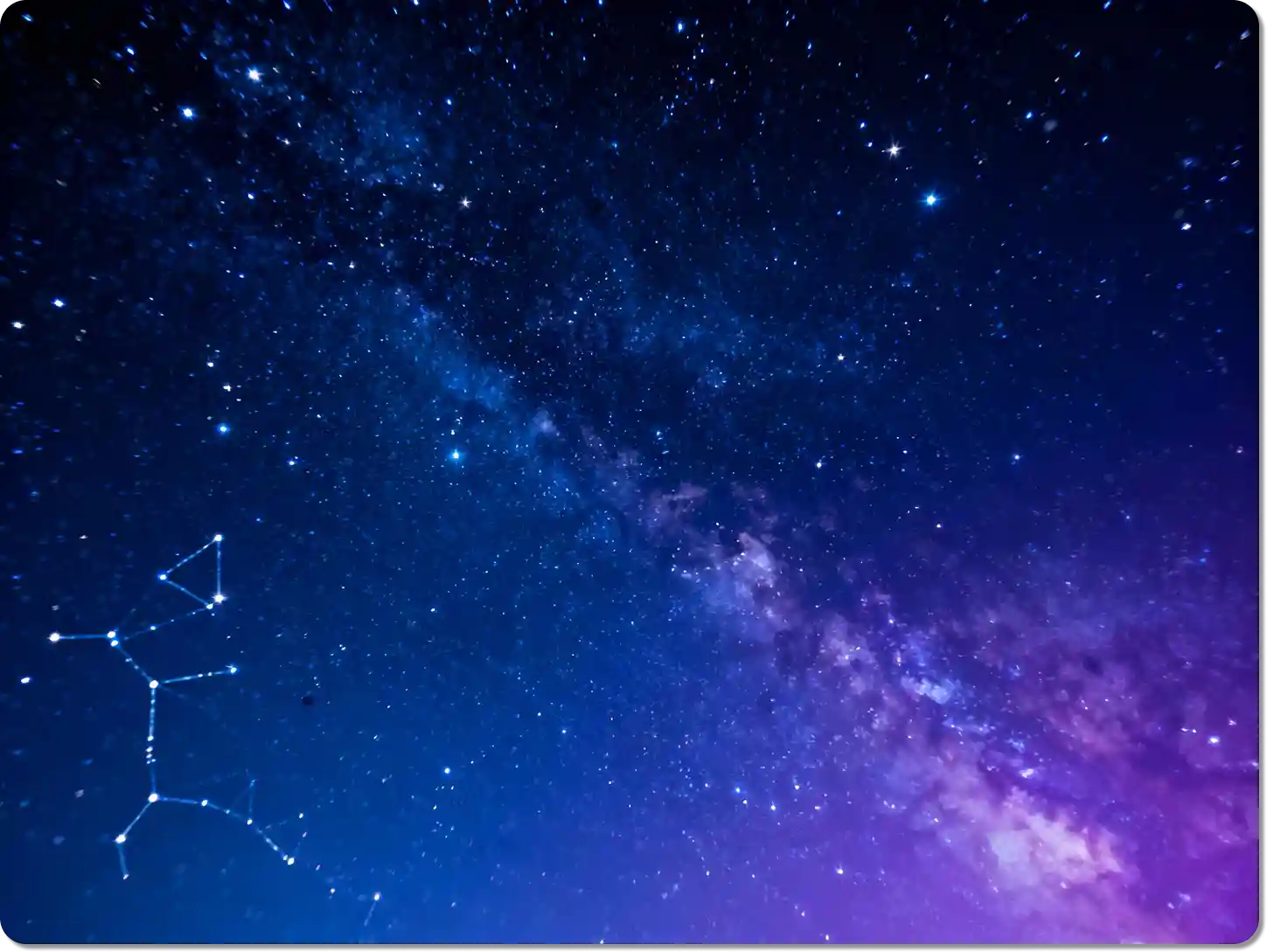 Create a realistic night sky full of stars
