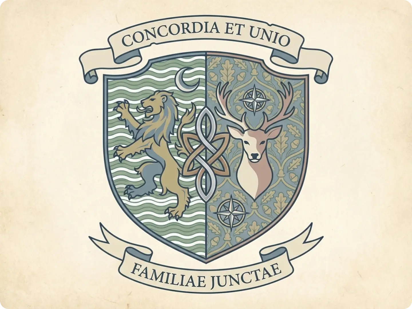 Celebrate blended families with unified symbols