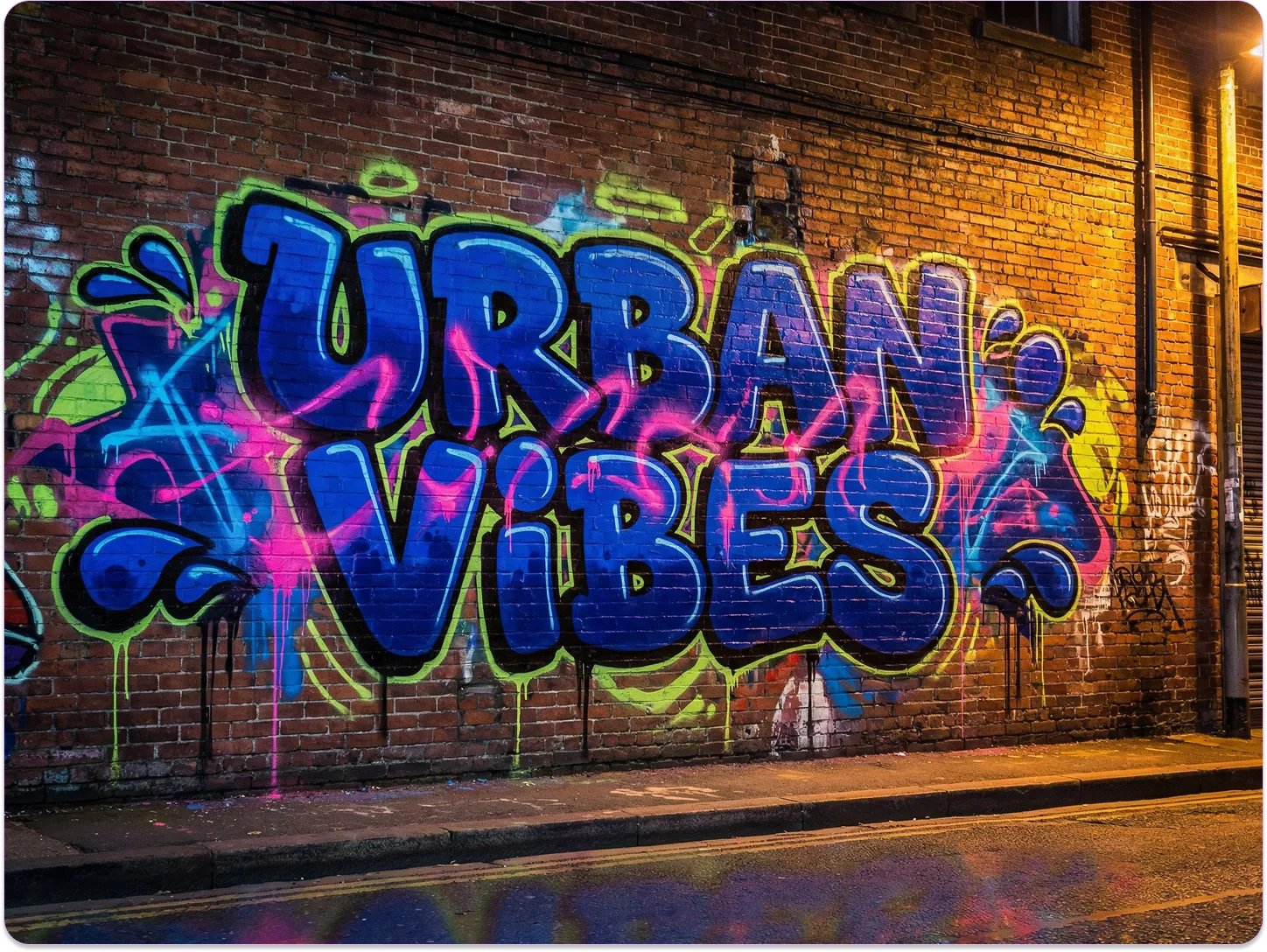 Create graffiti art for social media posts