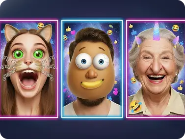 Funny Face Filters for Viral Social Posts