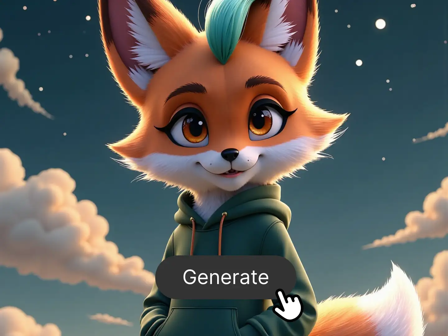 step 3 of using Dzine AI furry generator is downloading the image