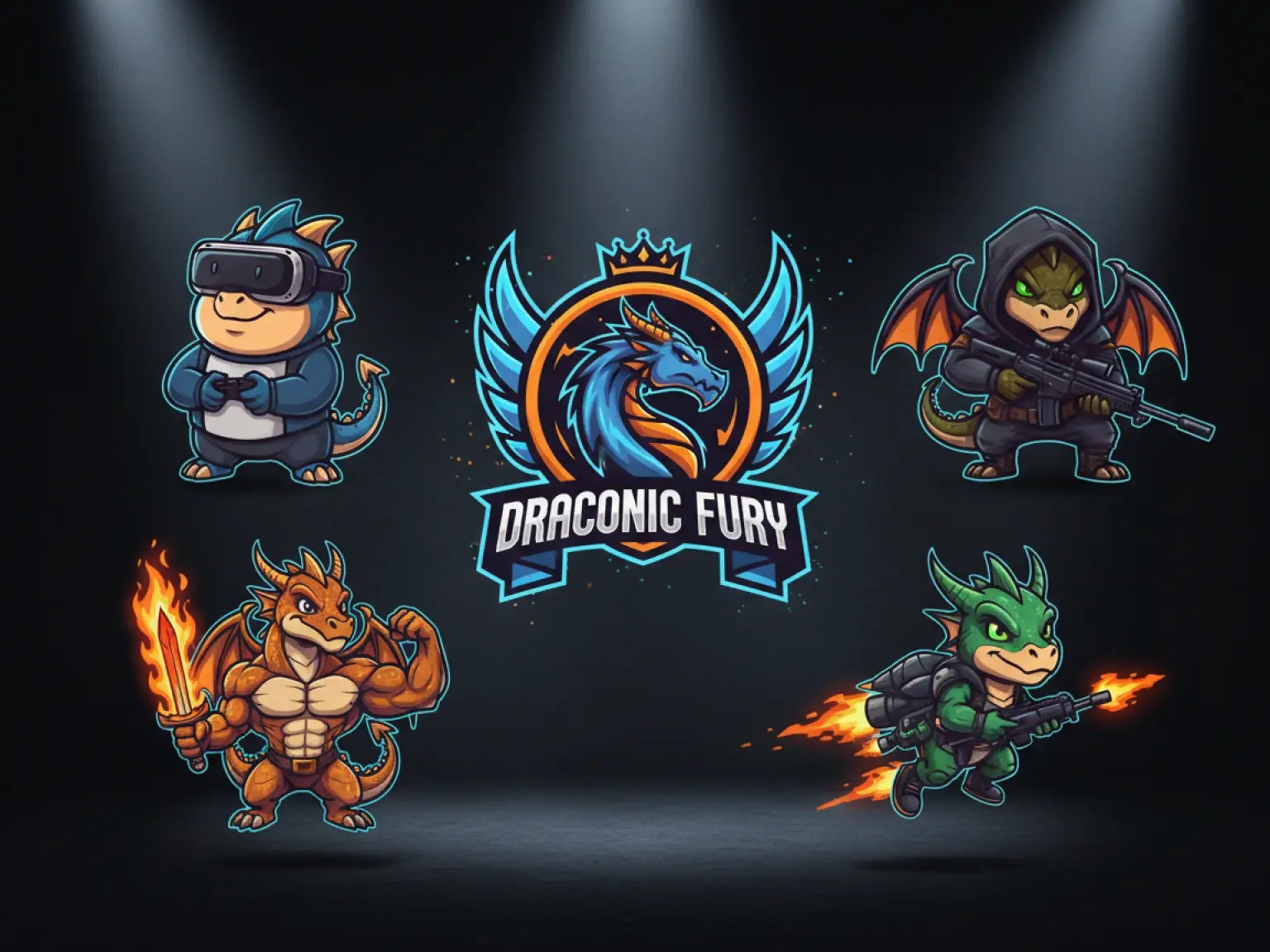 Custom Mascot Gaming Logo Designs