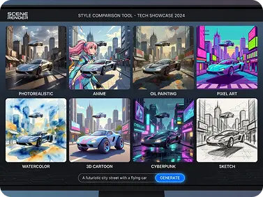 Grok Imagine 1.5 multi-style output concept art and illustration