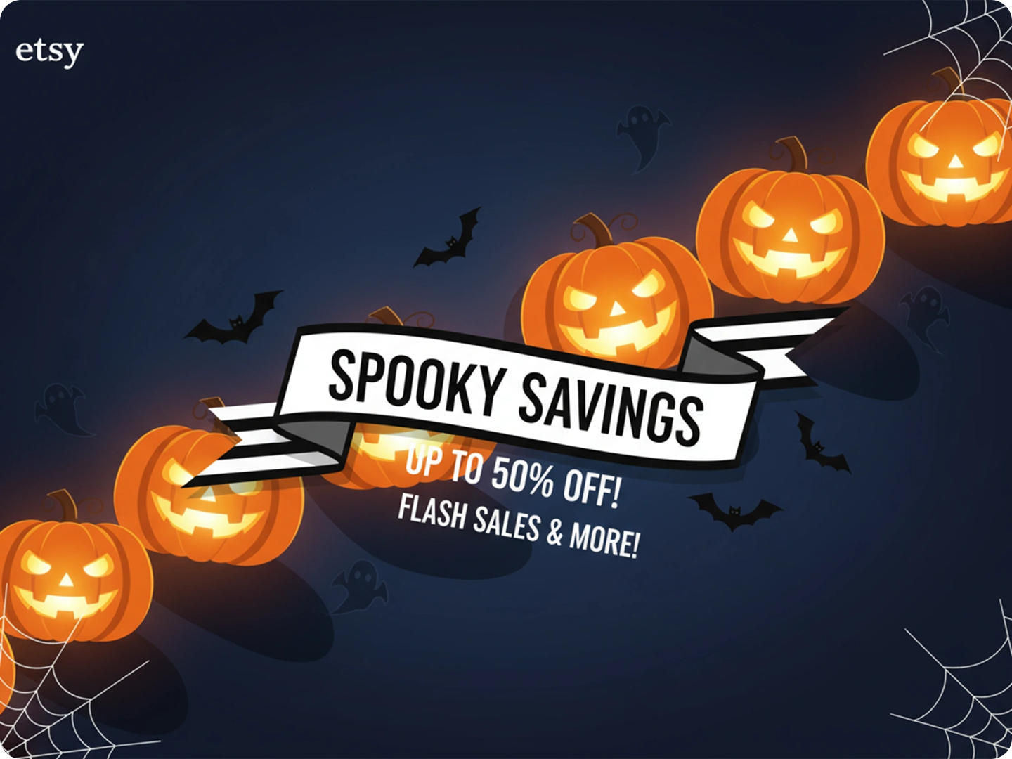 E-commerce Halloween background