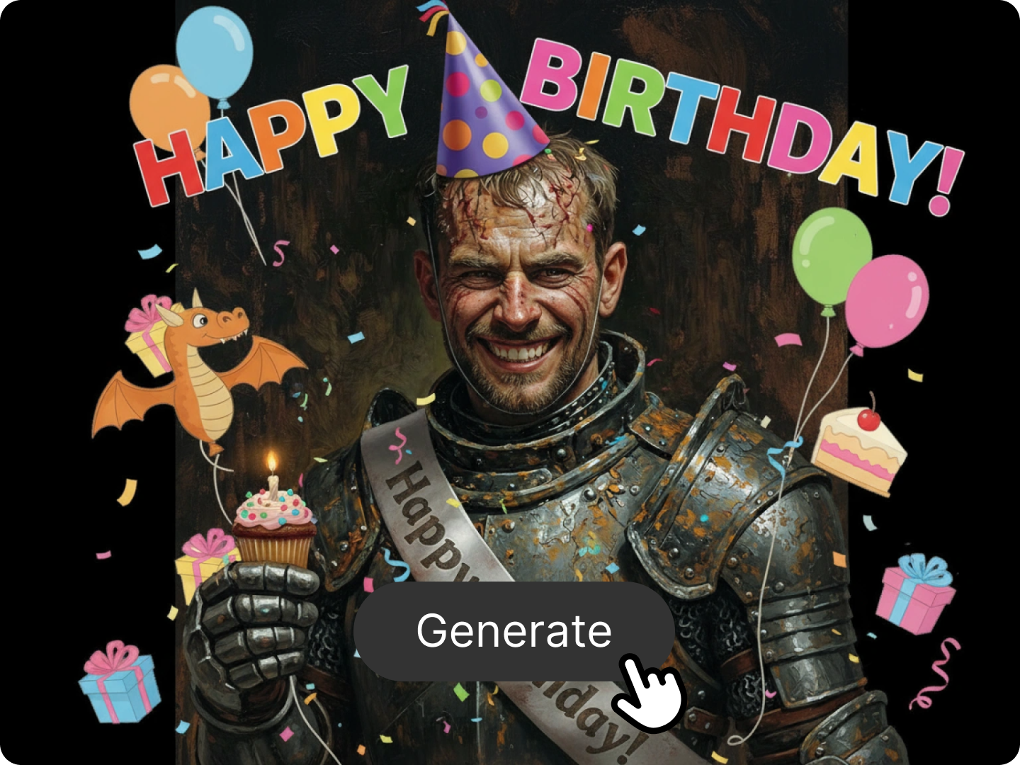 Generate and share your funny creation