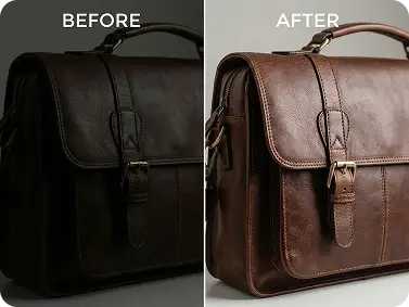 Dark product photo brightened with Dzine’s Picture Brightener, highlighting product details