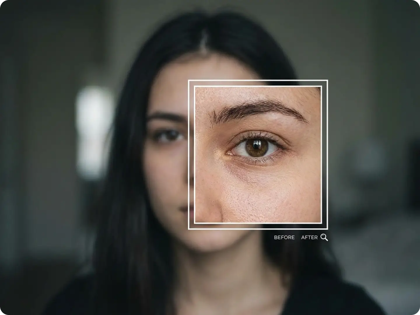 Portrait zoomed for social media profile