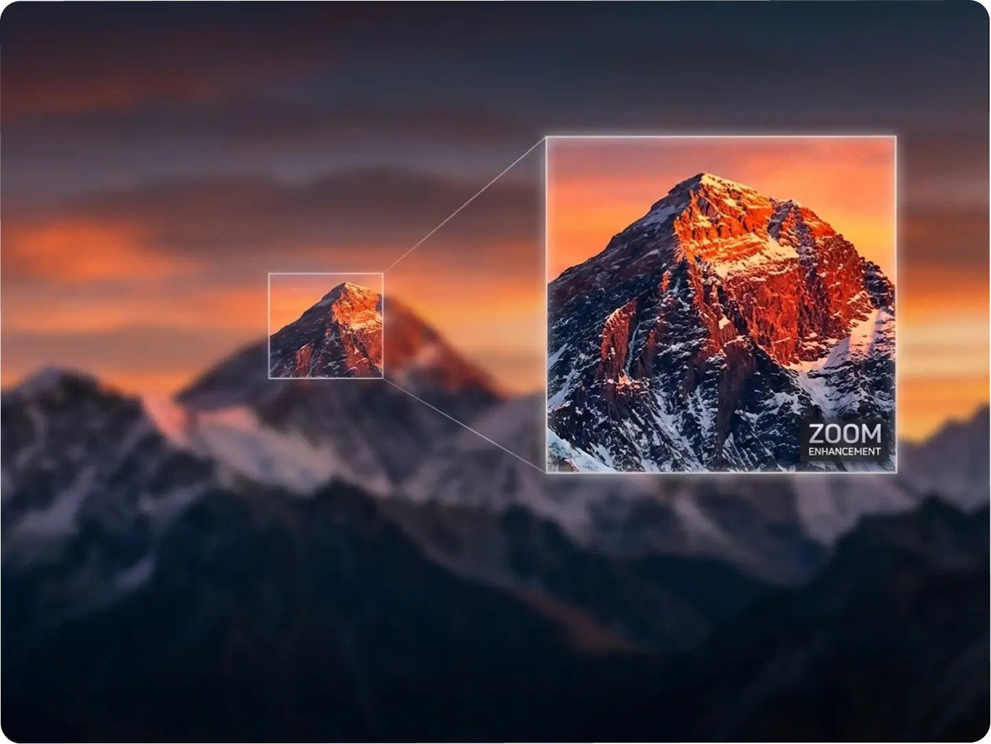 Landscape photo zoomed for wall art