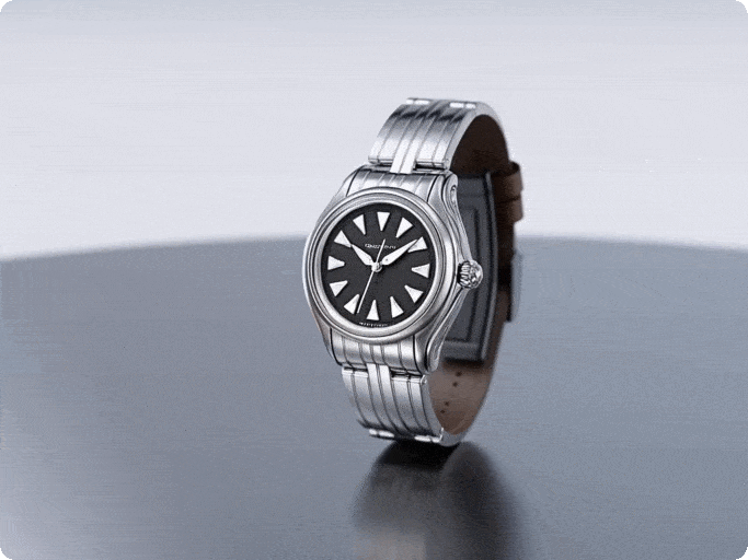 The shot is rotating around a watch