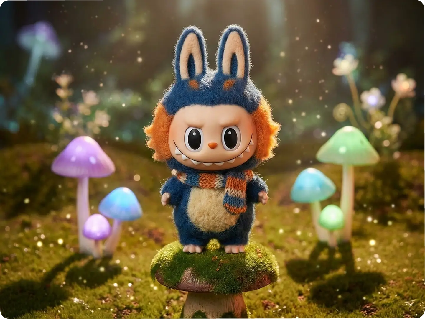 Text-generated Labubu art