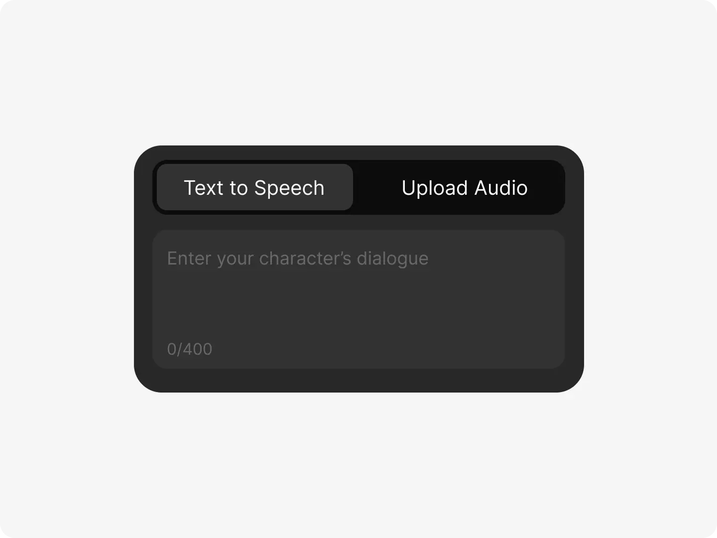 Upload Audio or Add Text