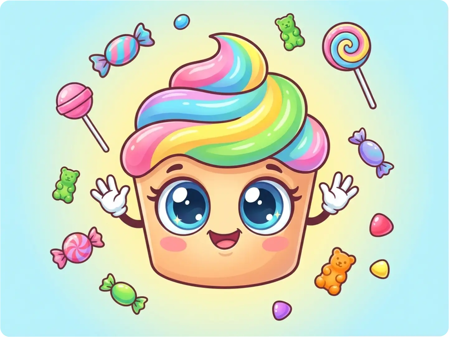 Playful cartoon mascot logo created with Dzine AI mascot generator