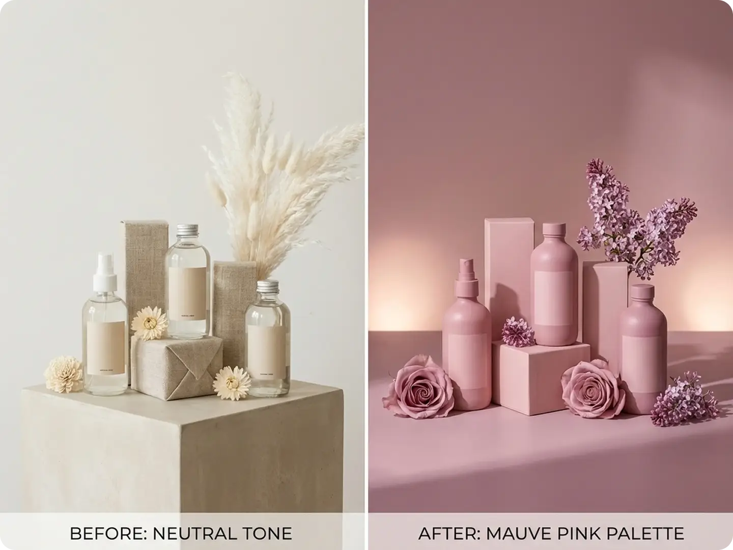 Transfer img to a mauve pink img