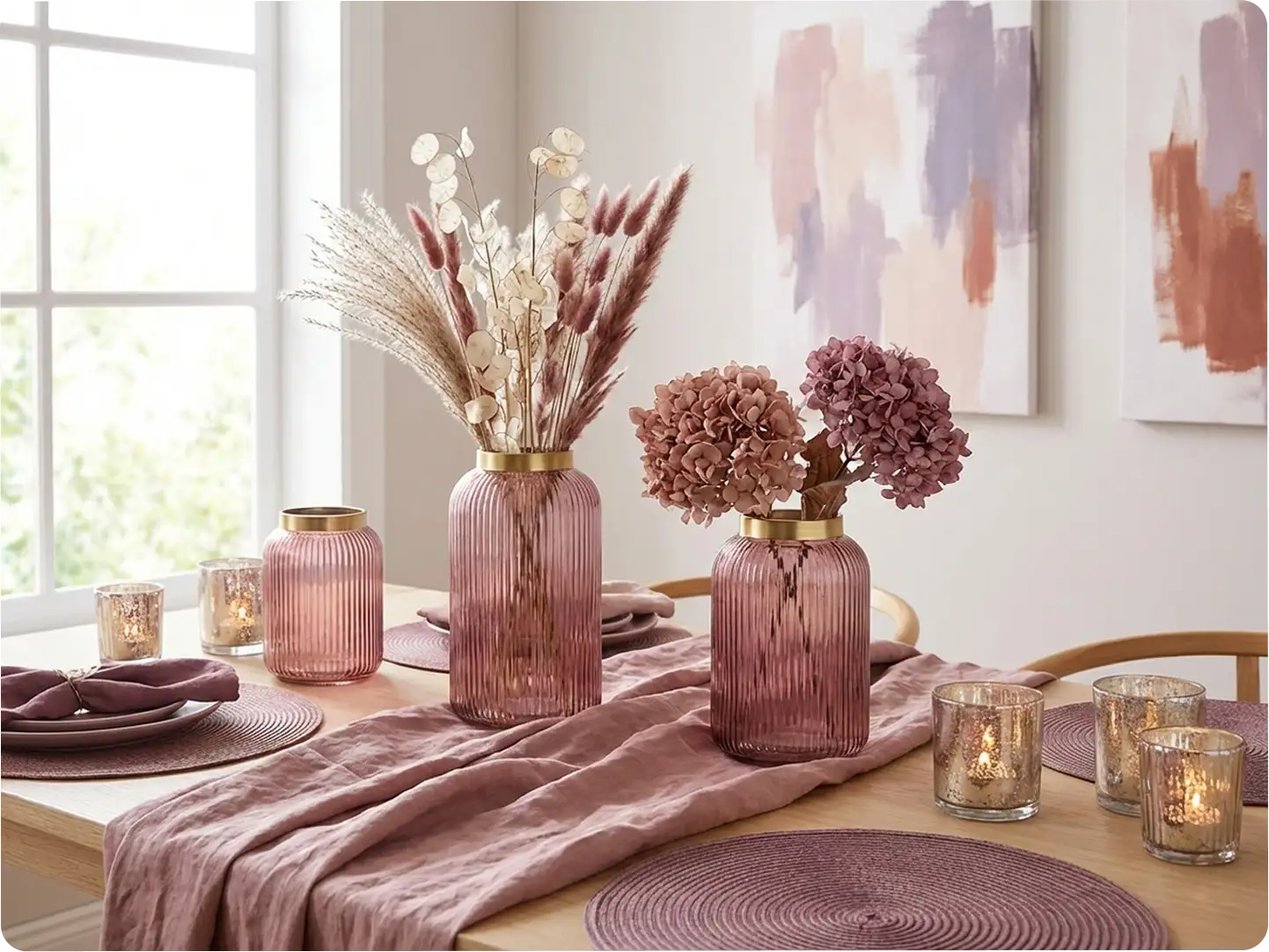 Generate mauve pink color images