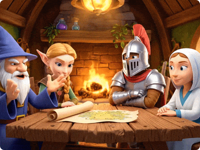 Group conversations with up to 4 people