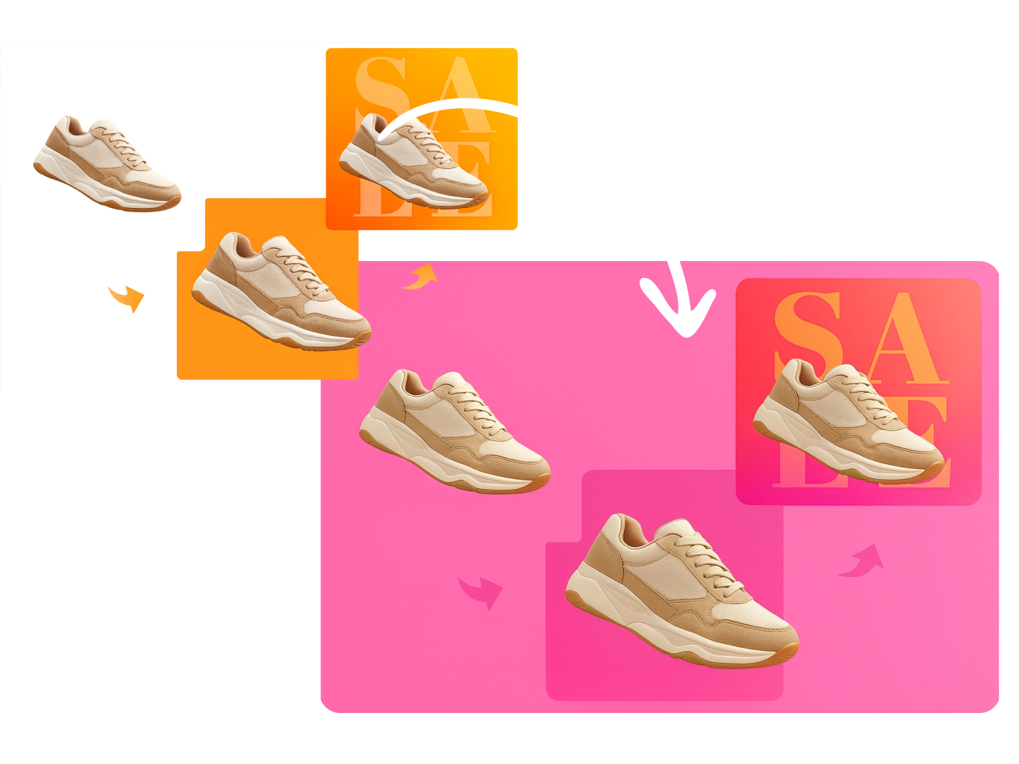 Pink background for e-commerce products