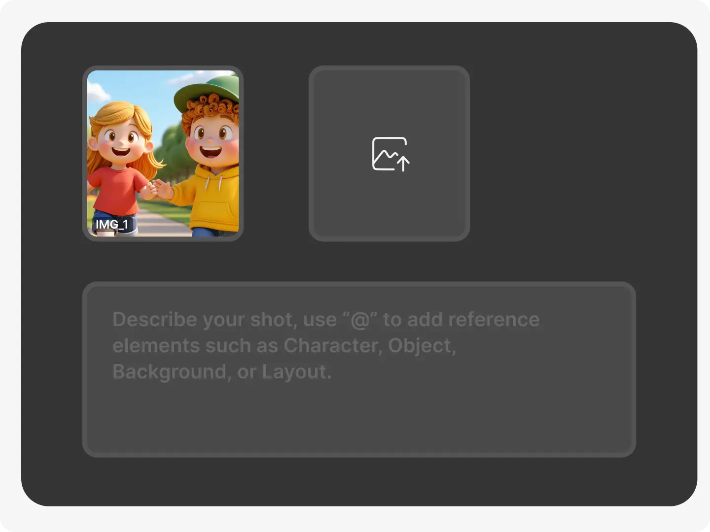 Upload your material and enter a prompt