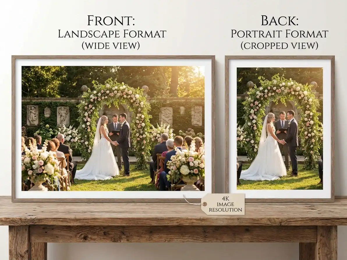 Capture the Full Wedding Scene in Landscape Format