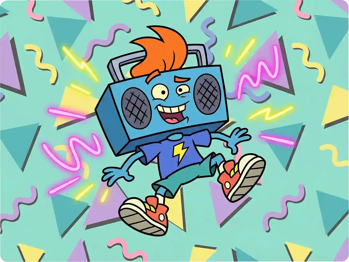 Throwback Social Media Retro Characters