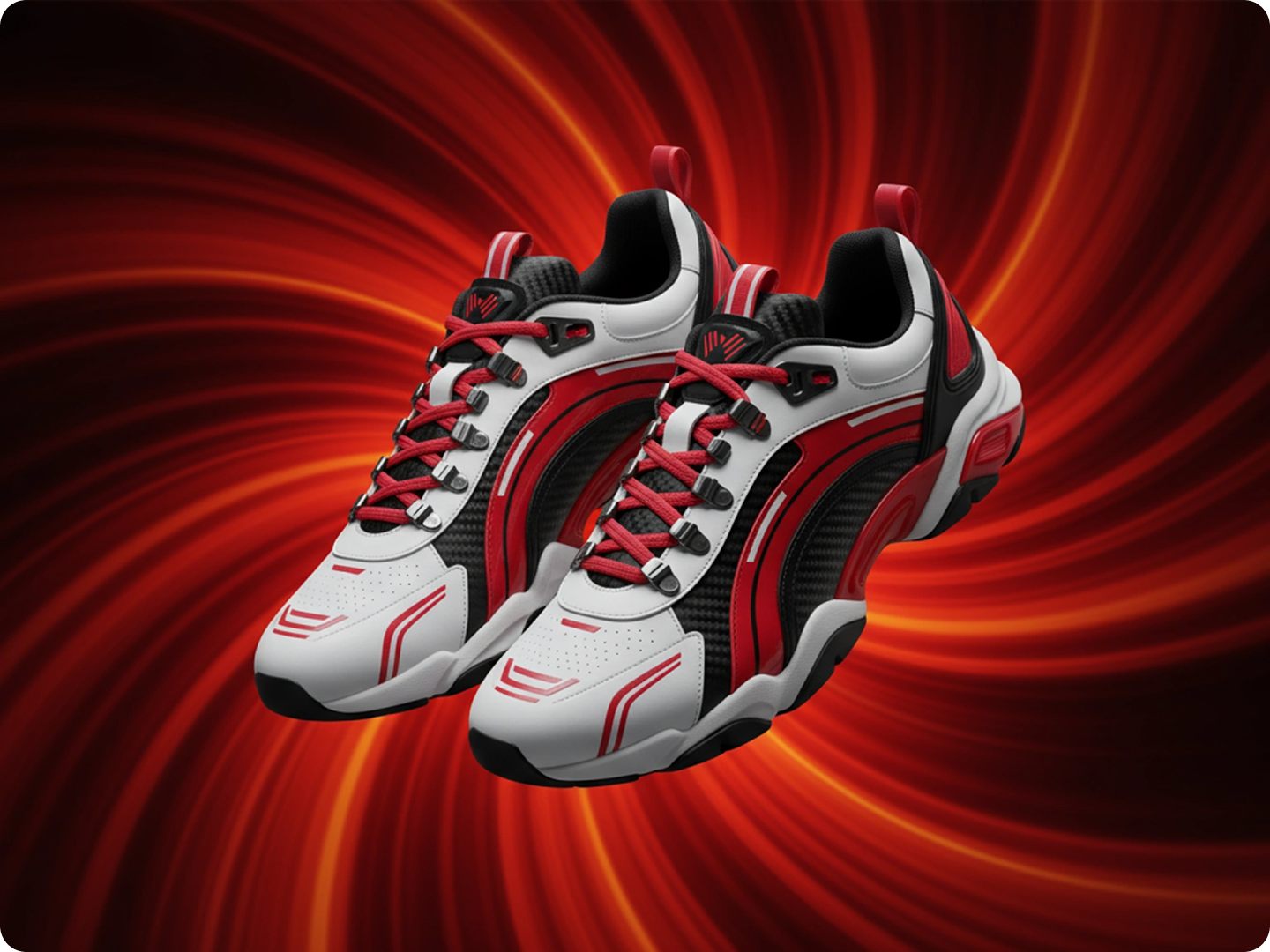 Create dramatic visuals with a red and black background