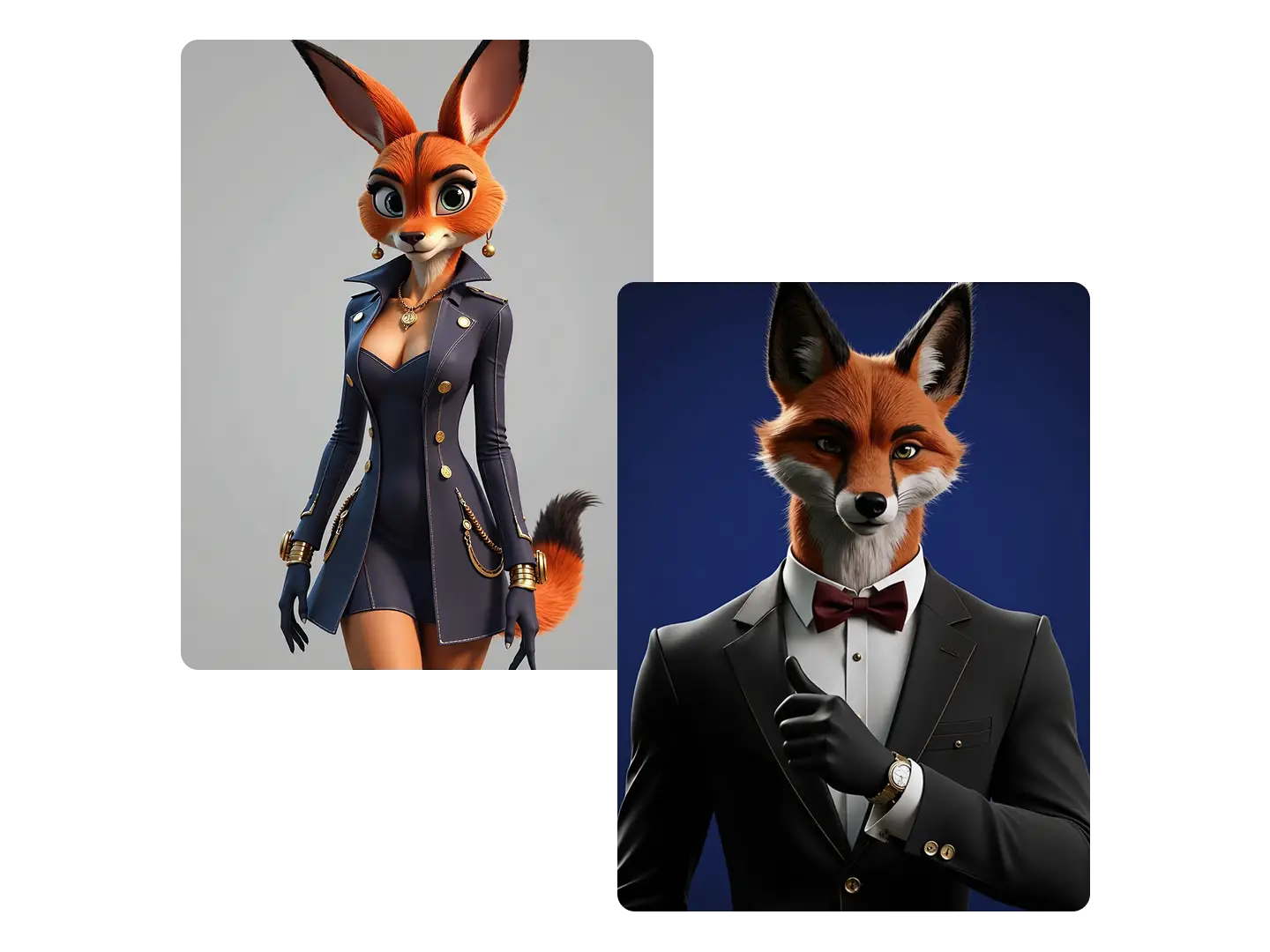 A fluffy gray kitten wearing a chef hat