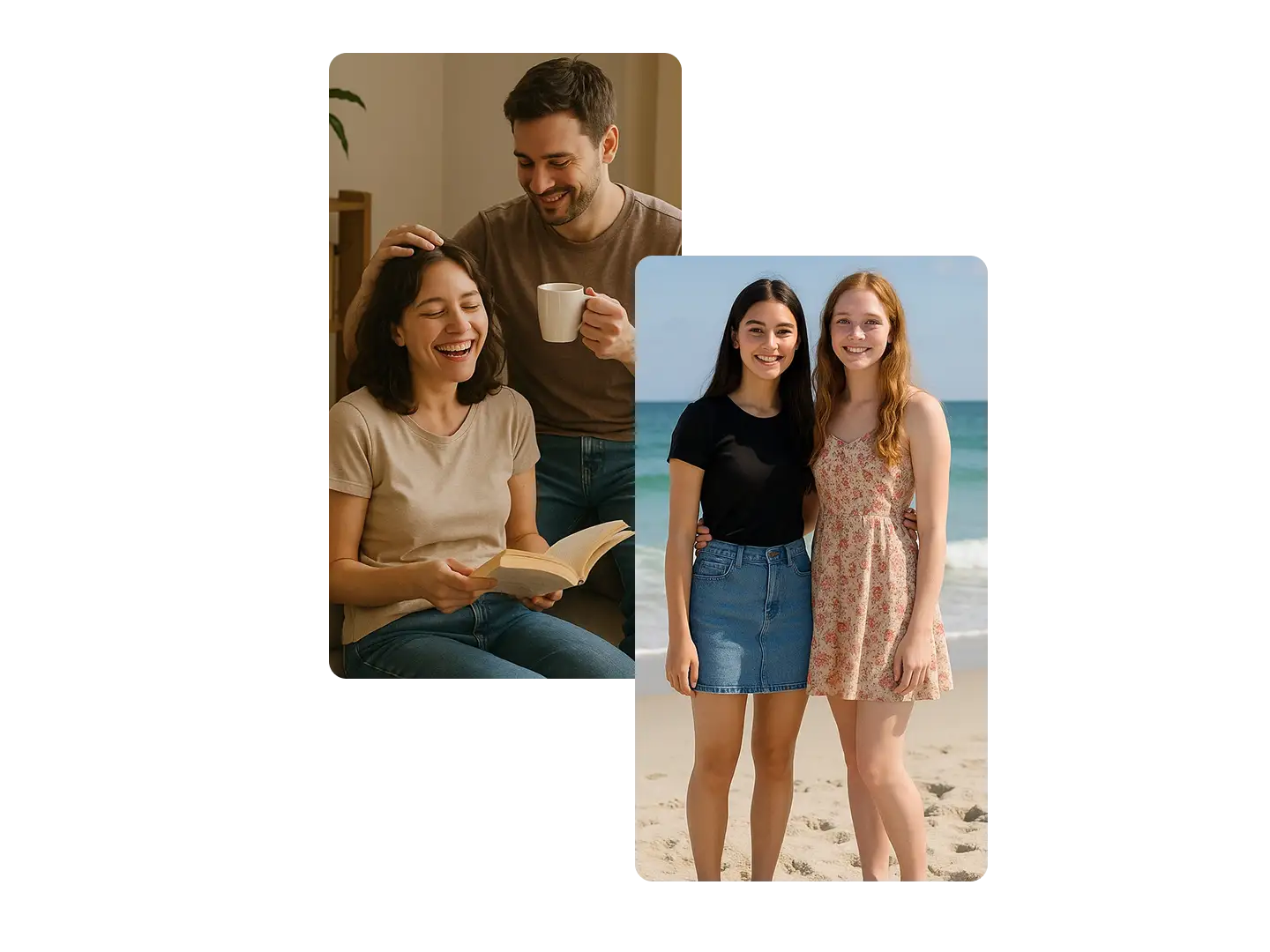 A stylized 3D anime girl with short black and red-tinted hair