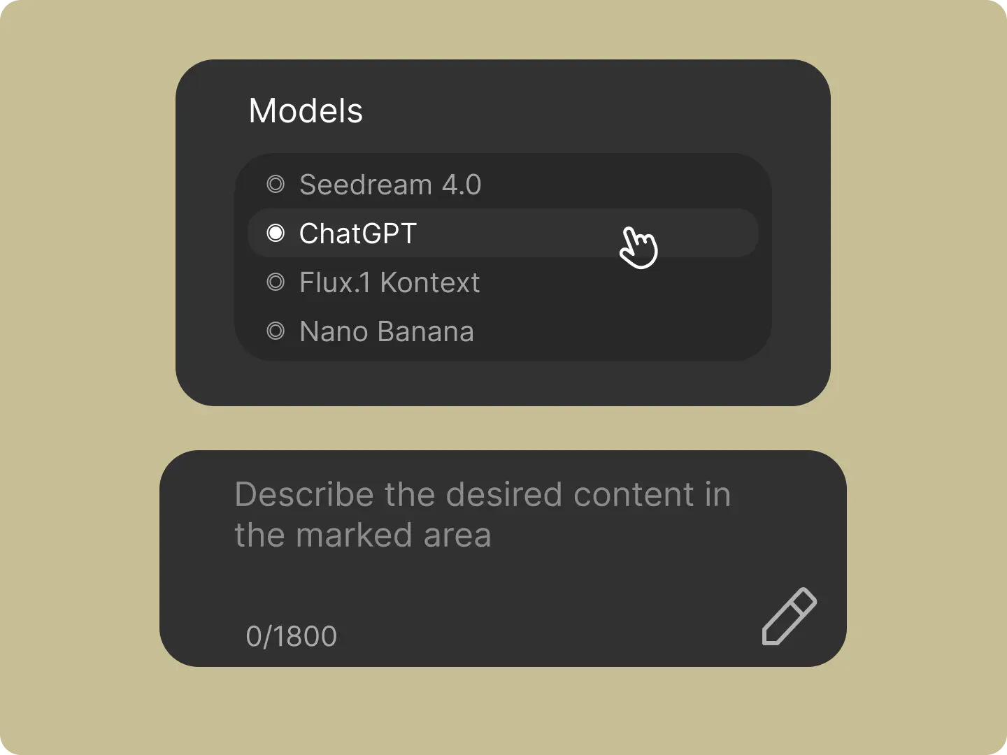 Choose a Model on Dzine