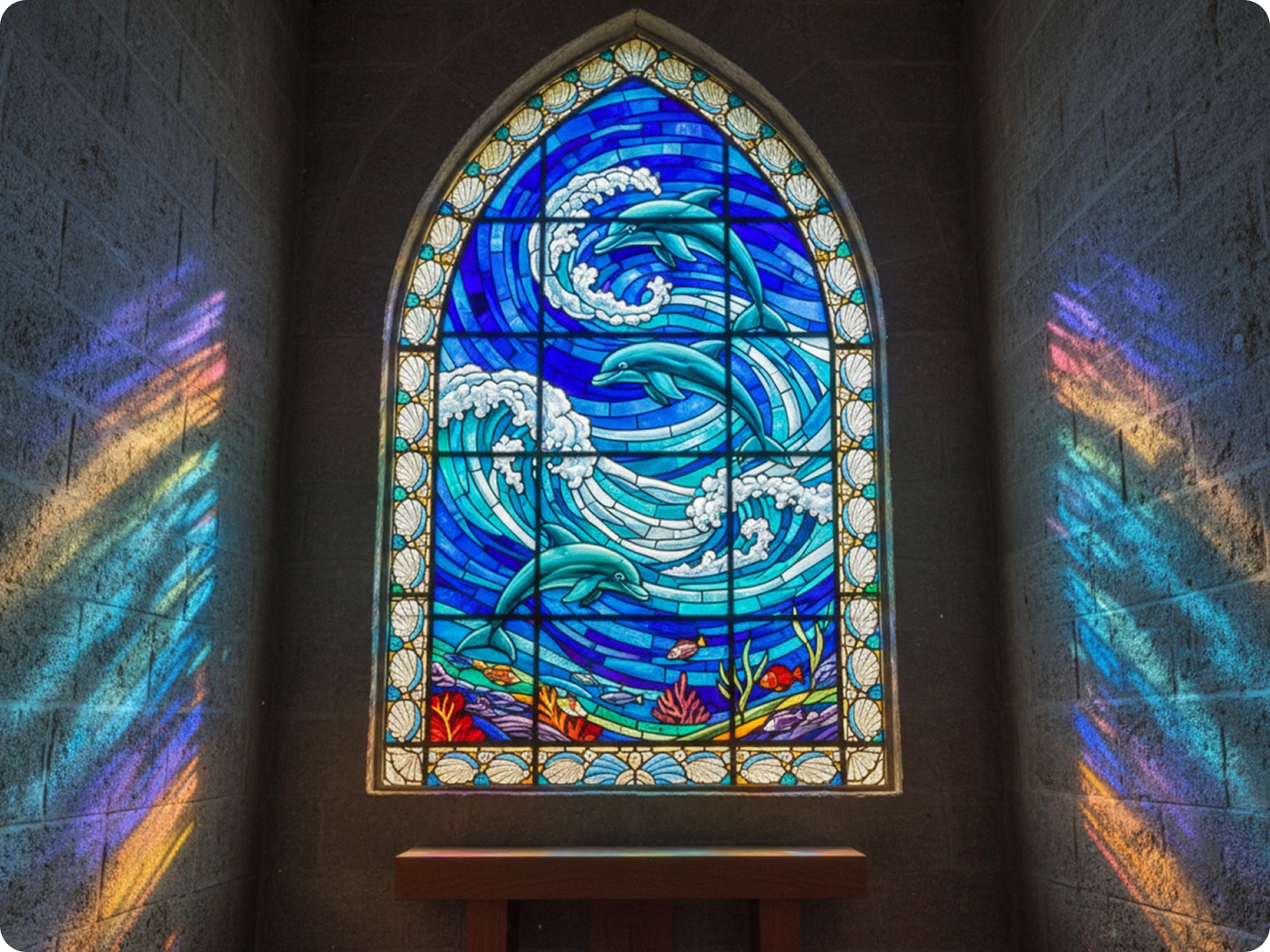 Experiment with seasonal stained glass designs