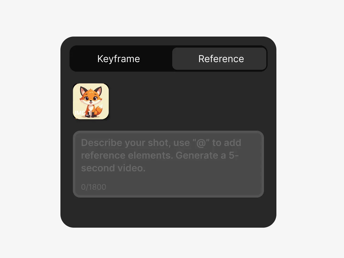 steps 2 of using Wan 2.2 Animate on Dzine is uploading the refernece image