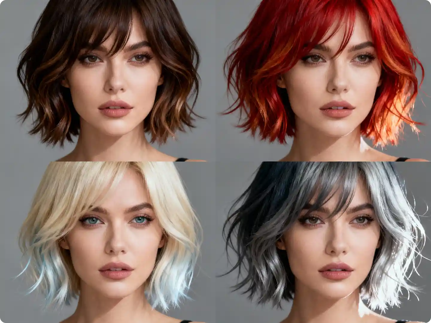 Try Wolf Cut Women Style on Different Hair Colors